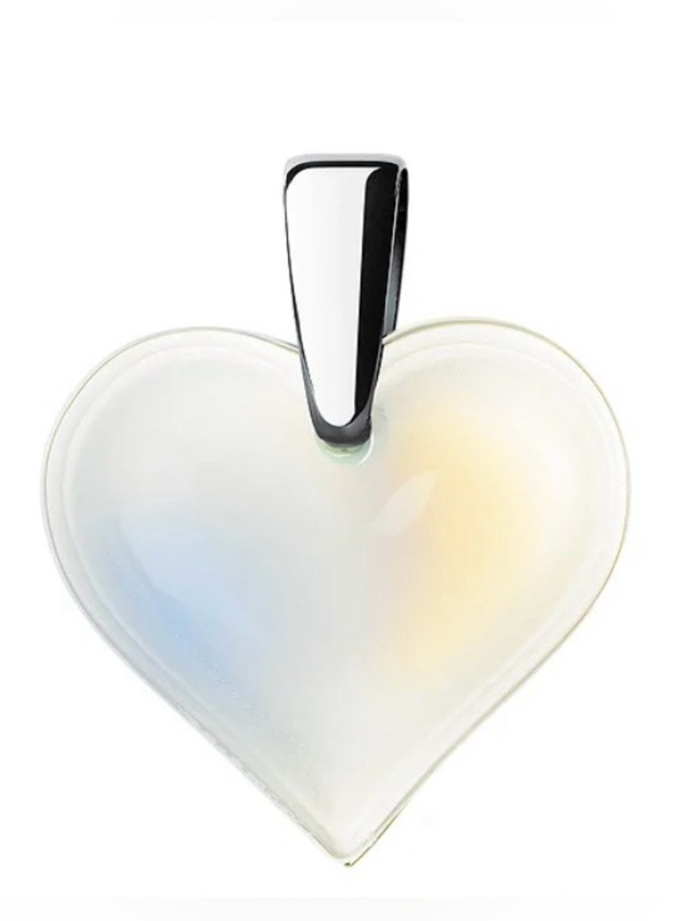 LALIQUE AMOUREUSE BEAUCOUP
PENDANT OPALESCENT CRYSTAL, SILVER, Necklace